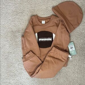 Kids Football Matching Set in Brown
